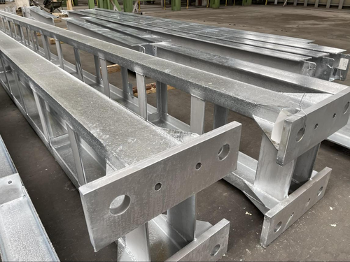 Galvanized steel structural parts for infrastructure construction